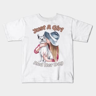 Just A Girl And Her Dog Kids T-Shirt